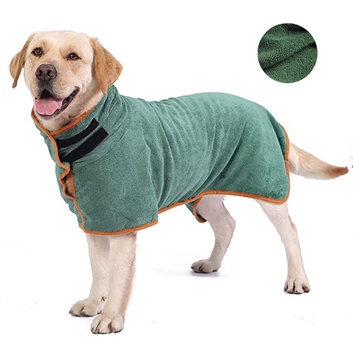Microfiber Fast-Drying Pet Bathrobe Absorbent Grooming Towel for Dogs