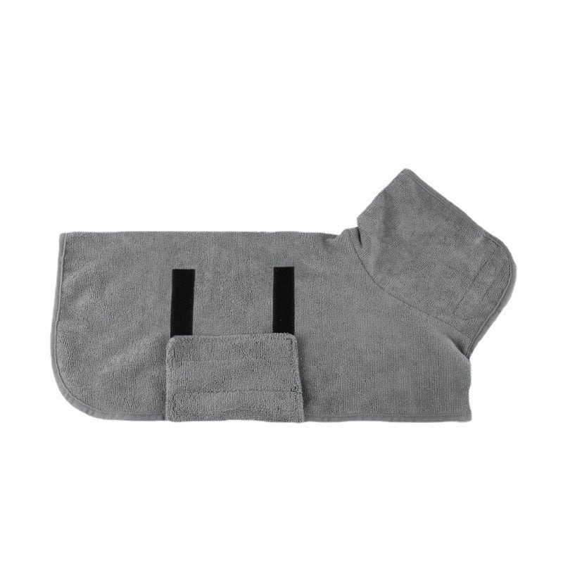 Microfiber Fast-Drying Pet Bathrobe Absorbent Grooming Towel for Dogs