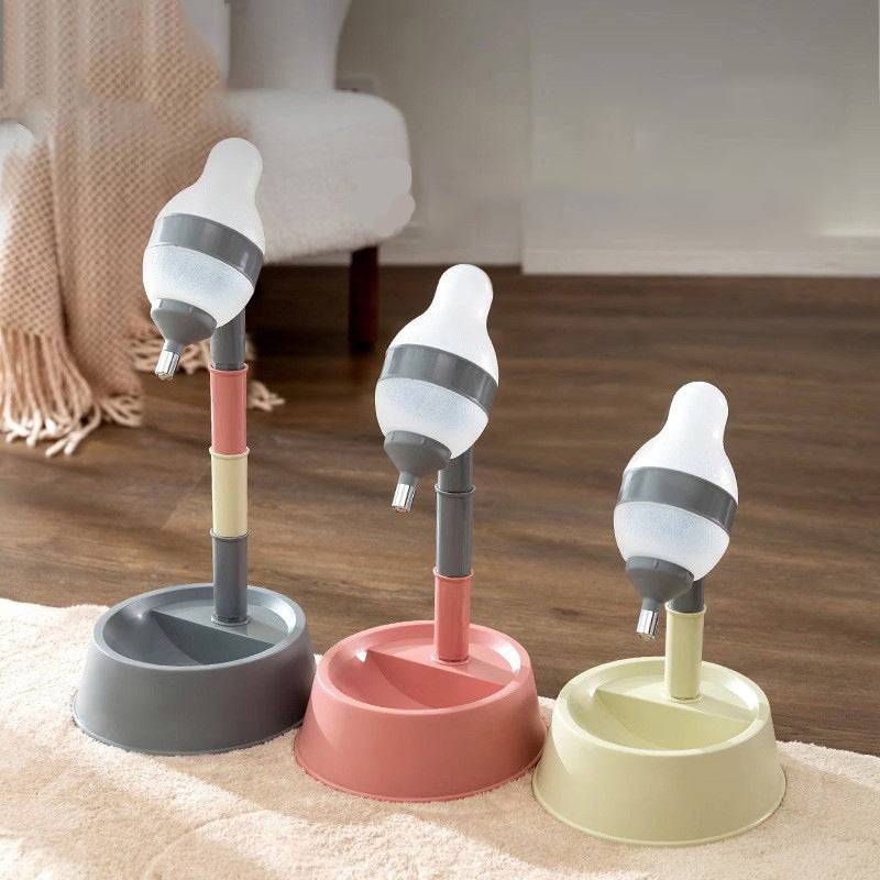 Standing Pet Water Dispenser Bowl Adjustable Height for Cats and Dogs