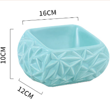 Ceramic Cat and Dog Feeding Bowl Cute Pink Bird’s Nest Design for Kittens and Puppies