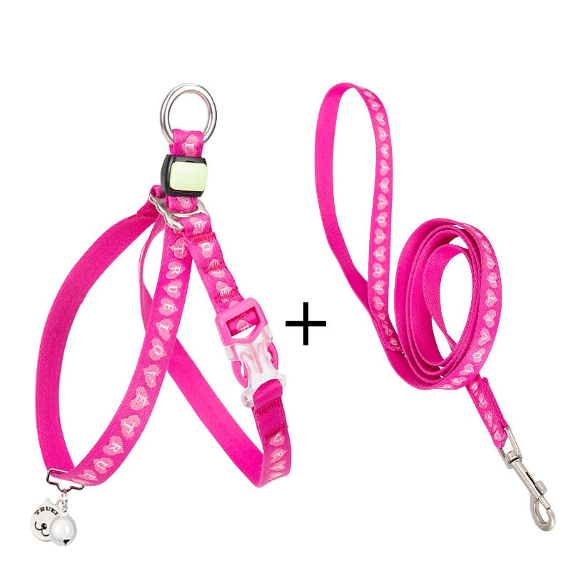 Pet Cat and Small Dog Harness with Bell and Chest Strap