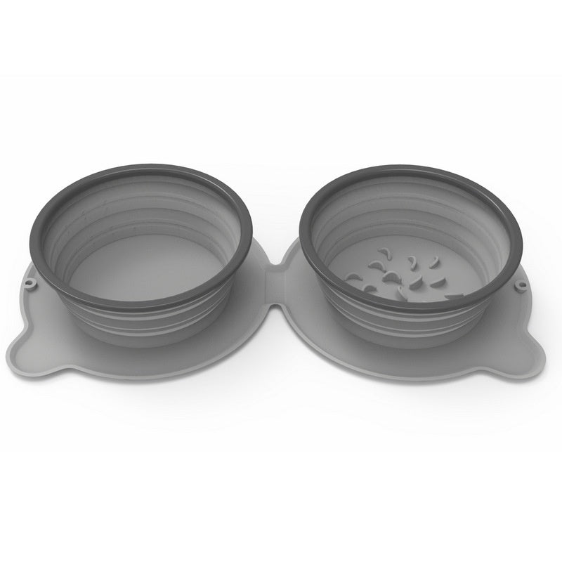 Portable Foldable Silicone Dog and Cat Bowls Non-Slip Travel Feeder