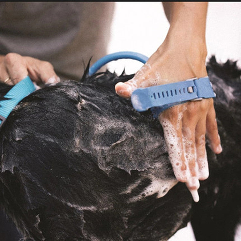 Pet Bathing and Massaging Shower Brush for Dogs