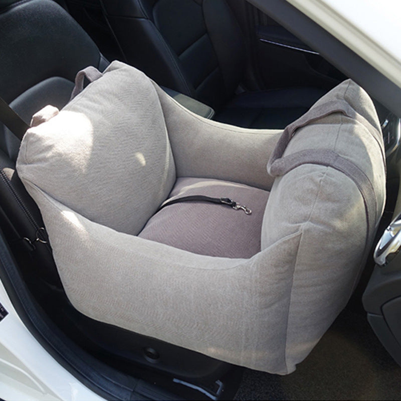 Waterproof Portable Dog Car Seat with Safety Mesh and Breathable Design