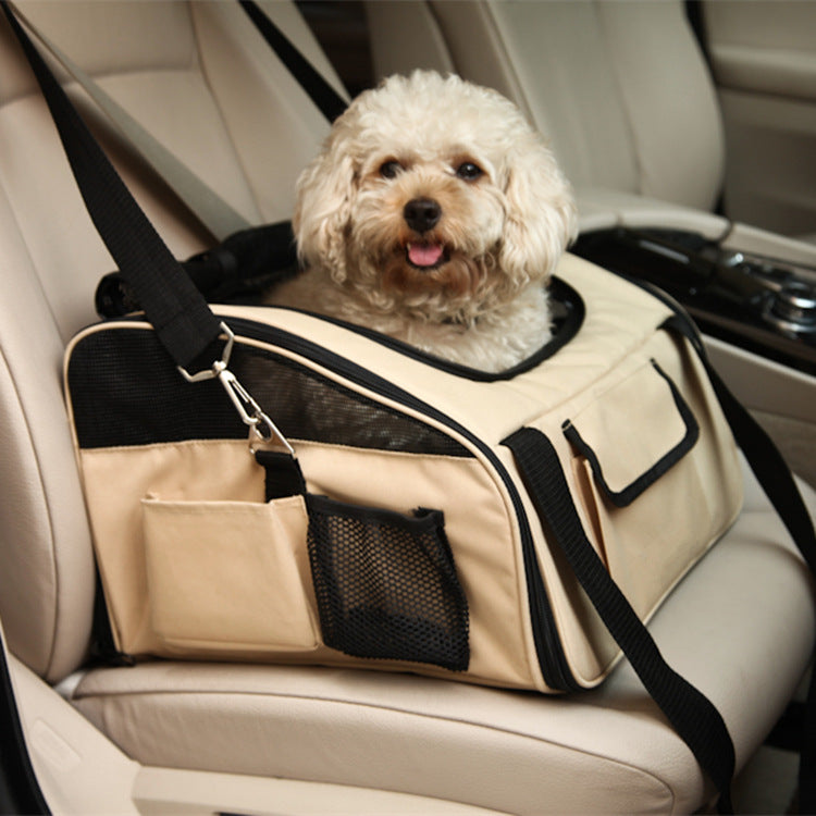 Foldable Pet Car Seat Hammock Carrier for Small Cats and Dogs