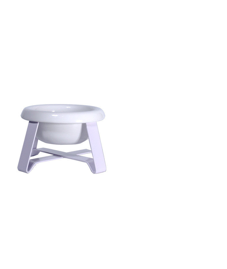 2-in-1 Anti-Slip Cat Feeding Bowl with Iron Stand