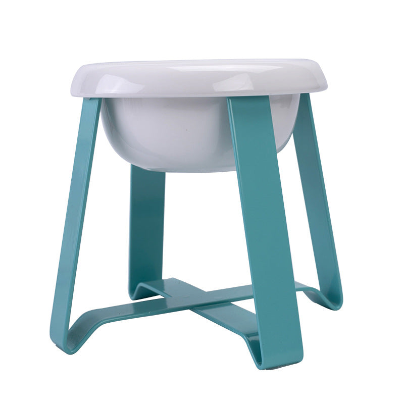 2-in-1 Anti-Slip Cat Feeding Bowl with Iron Stand