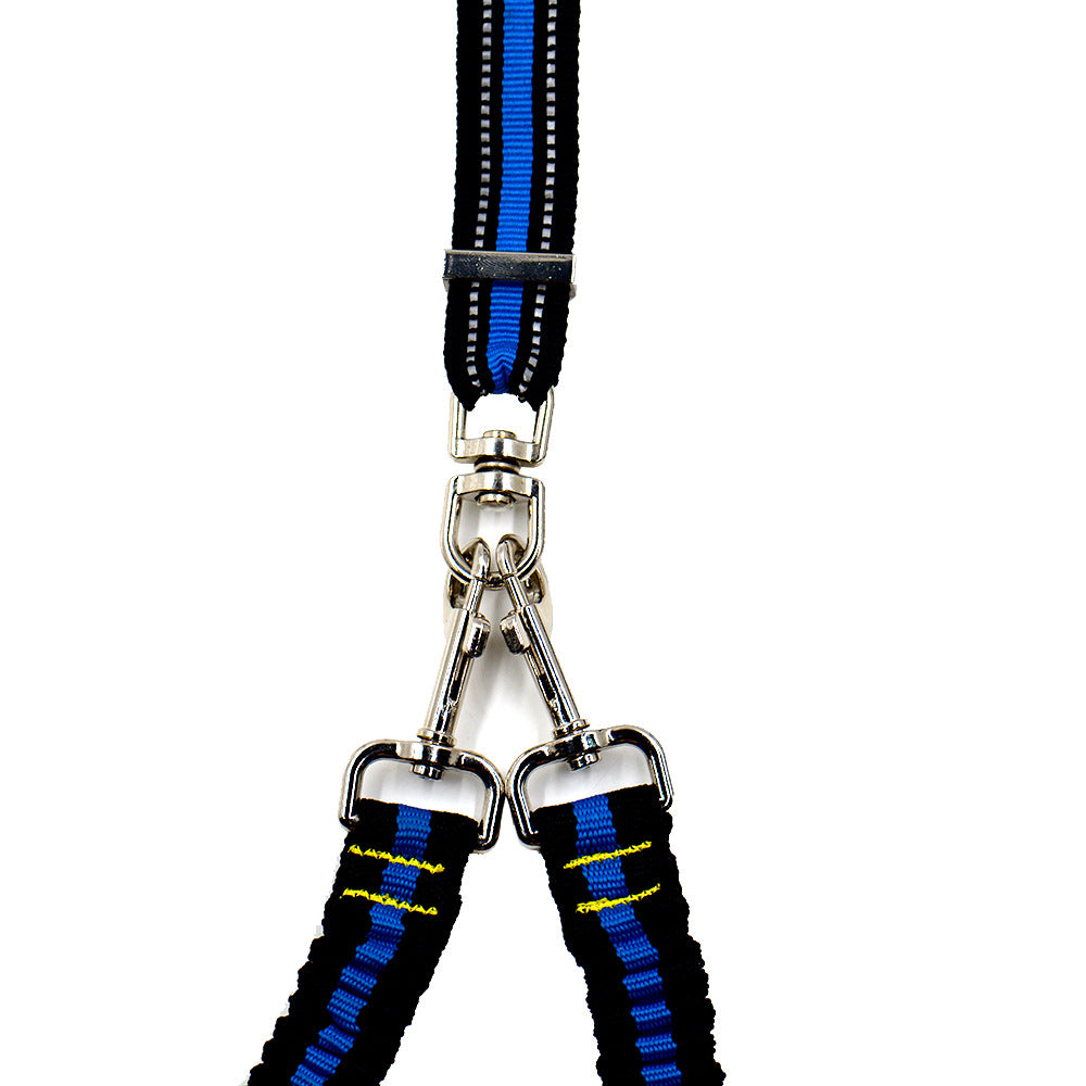 Adjustable Double-Head Nylon Dog Leash One-to-Two