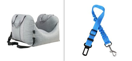 Waterproof Portable Dog Car Seat with Safety Mesh and Breathable Design