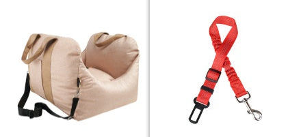 Waterproof Portable Dog Car Seat with Safety Mesh and Breathable Design