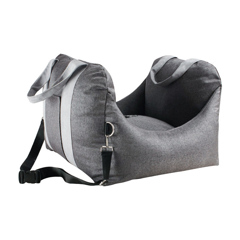 Waterproof Portable Dog Car Seat with Safety Mesh and Breathable Design