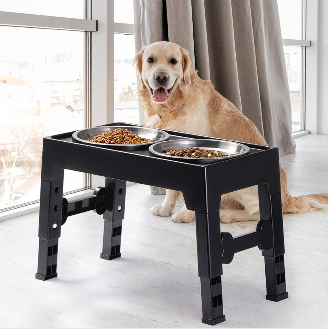 Elevated Anti-Tip Dog Feeding Bowl with Neck Protection for Medium and Large Dogs