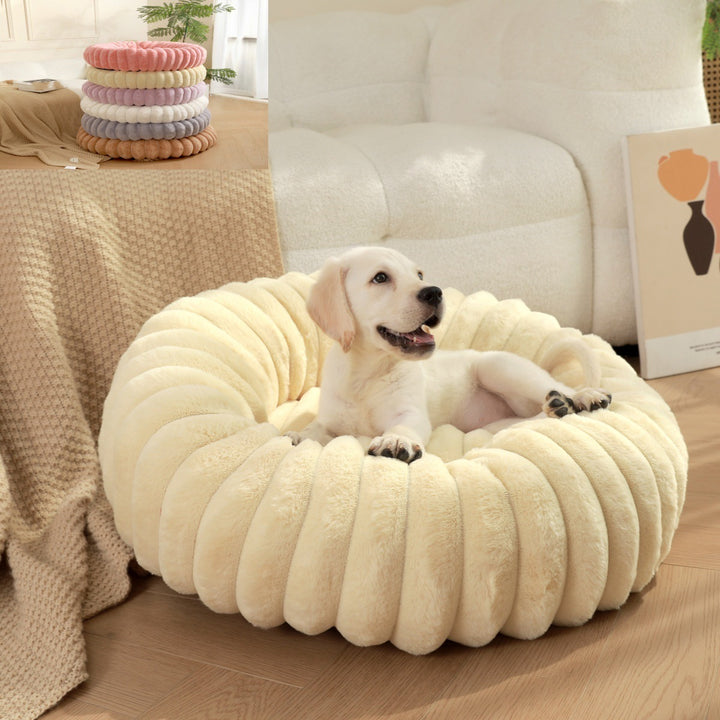 High-Weight Plush Pet Bed Round Warm Cat and Dog Nest