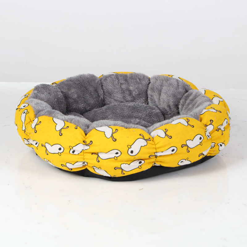 Calming Round Fluffy Donut Bed for Cats and Small Dogs