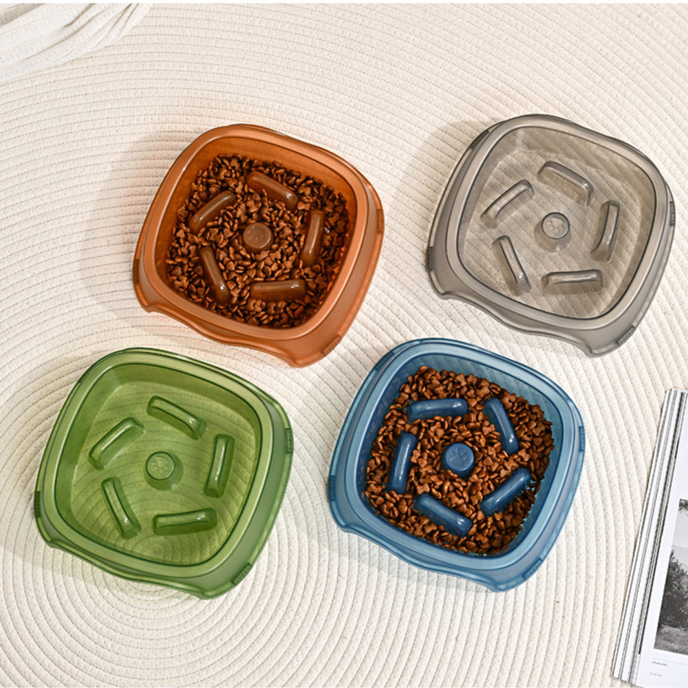 Slow Feed Anti-Choke Dog and Puppy Bowl Plastic Feeder for Pets