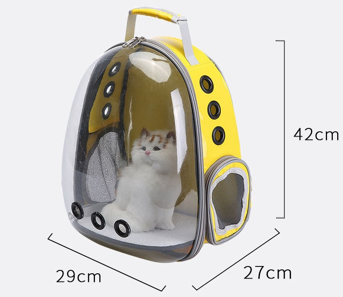 Portable Pet Bubble Backpack Carrier 360° Sightseeing Capsule for Small Pets