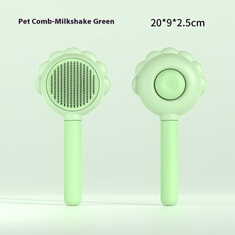 2-in-1 Self-Cleaning Dog Brush and Comb with Spray