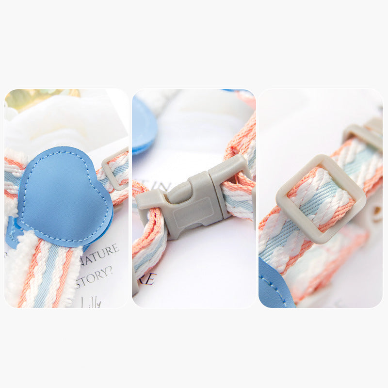 Breathable Summer Dog Harness and Leash for Small to Medium Dogs