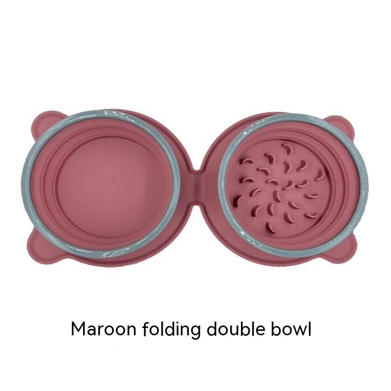 Portable Foldable Silicone Dog and Cat Bowls Non-Slip Travel Feeder