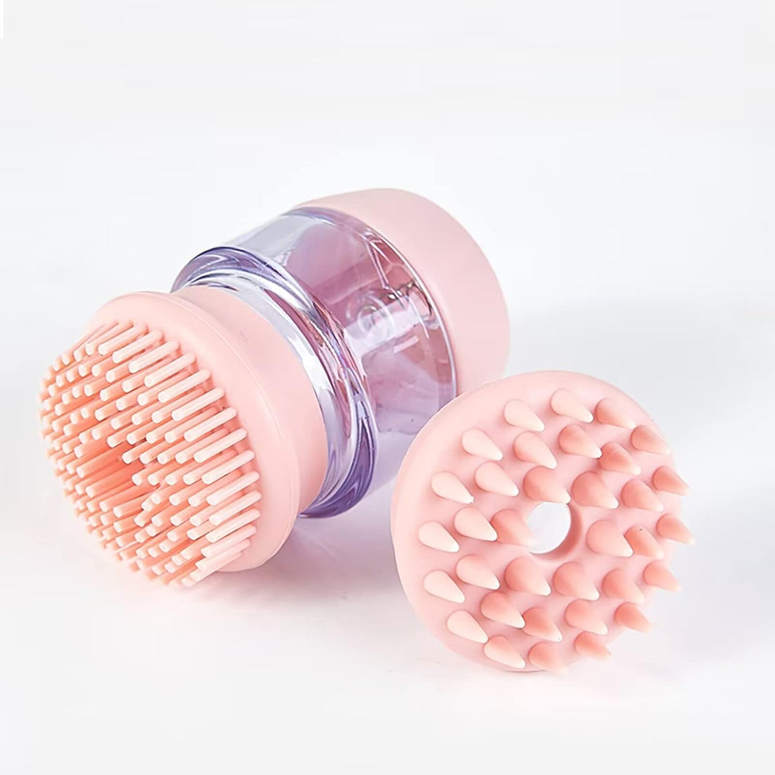 Silicone Pet Bath and Grooming Brush with Shampoo Dispenser for Cats and Dogs