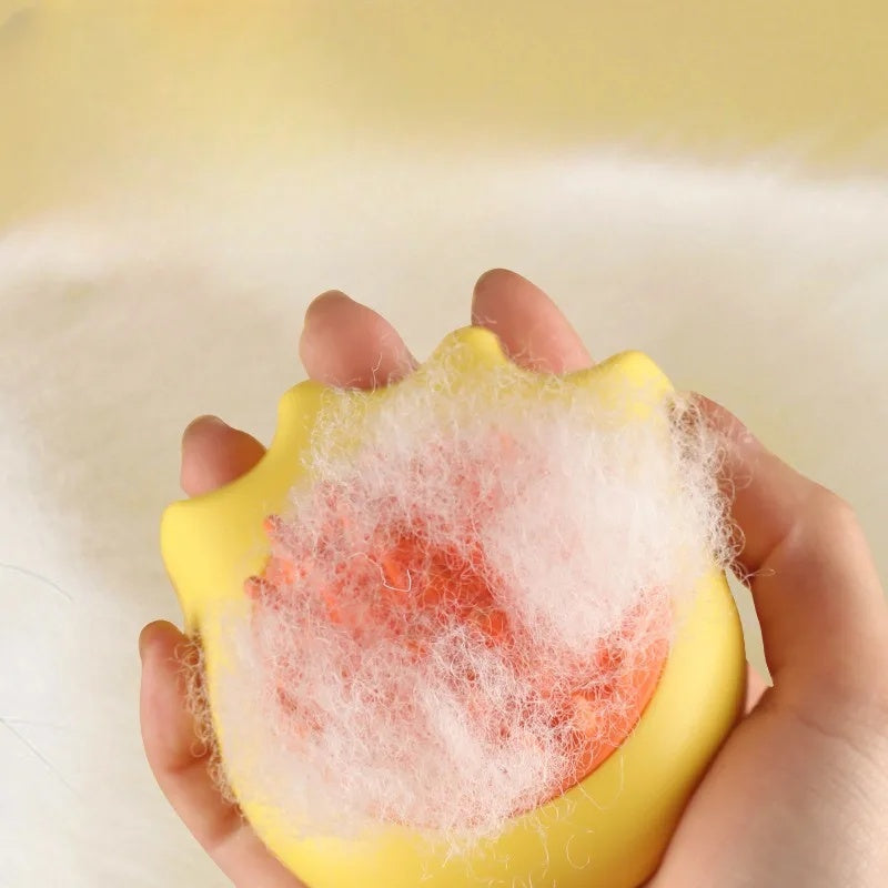 Pet Bath and Massage Brush with Shampoo Box for Dogs and Cats