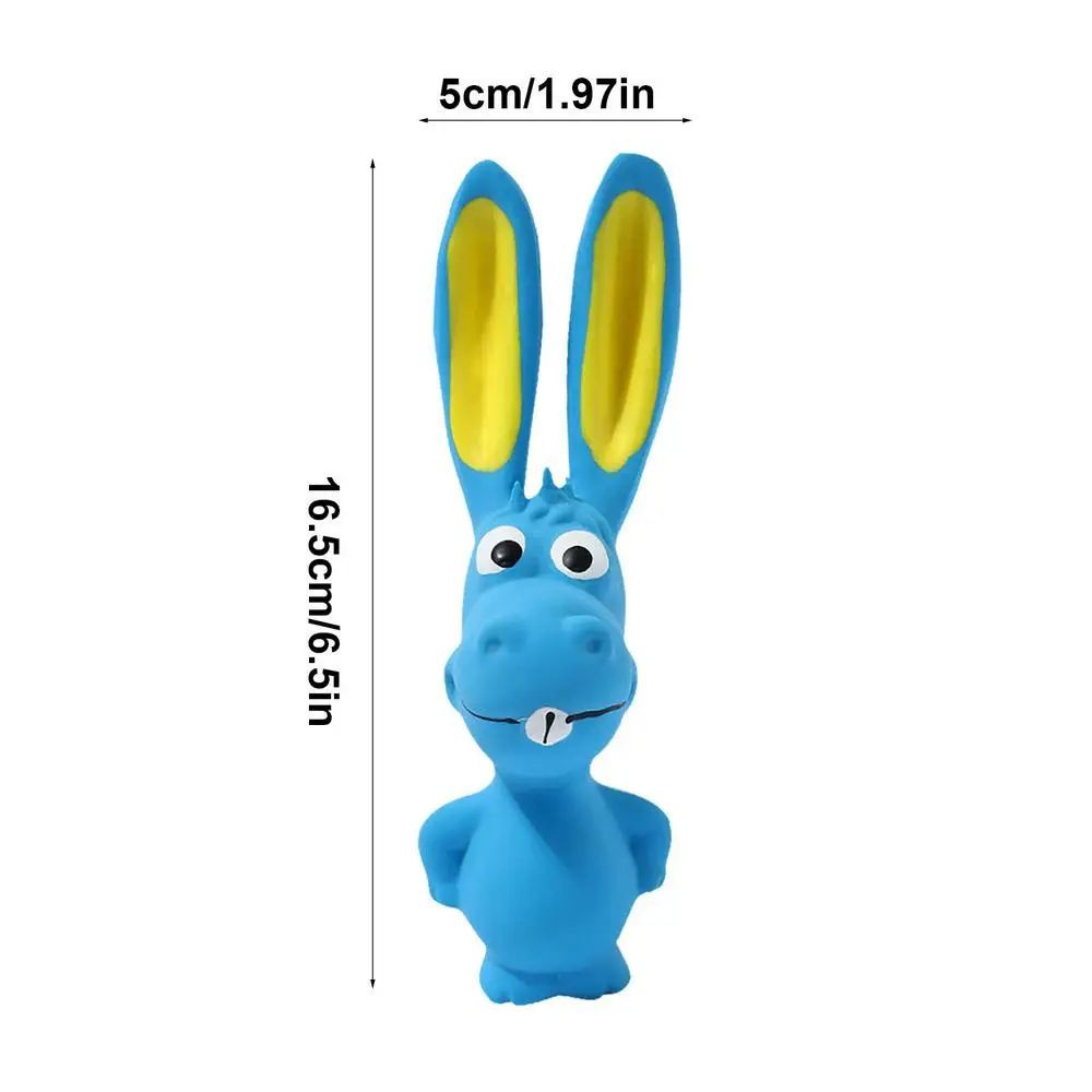 Latex Hippo Squeaky Chew Toy Soft Interactive Toy for Dogs