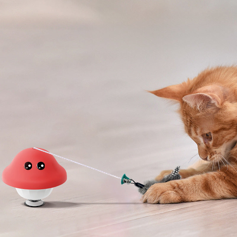 Retractable Cat Wand Toy with Suction Cup for Indoor Kittens