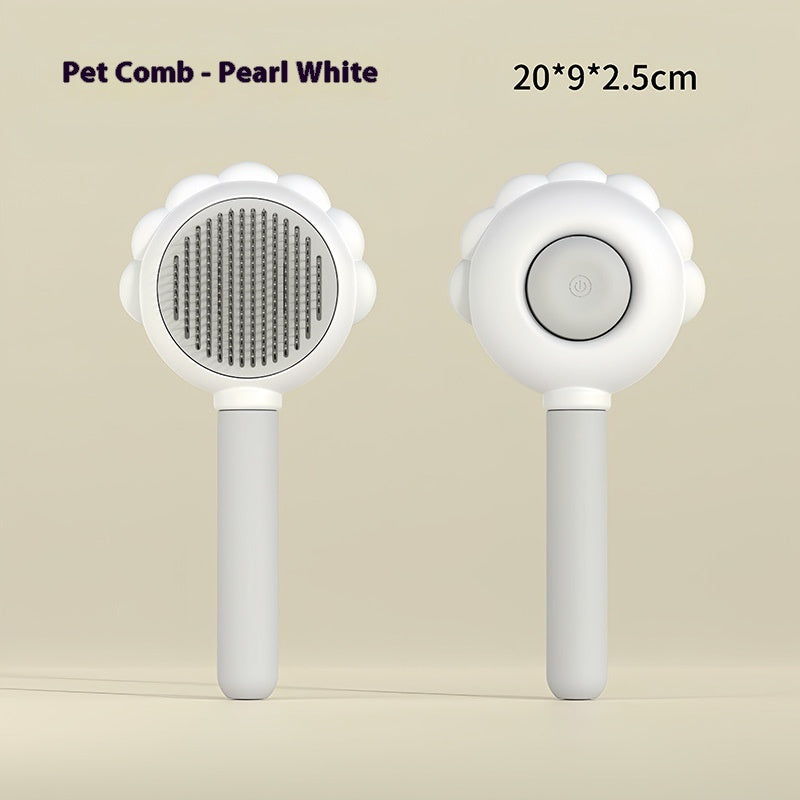 2-in-1 Self-Cleaning Dog Brush and Comb with Spray