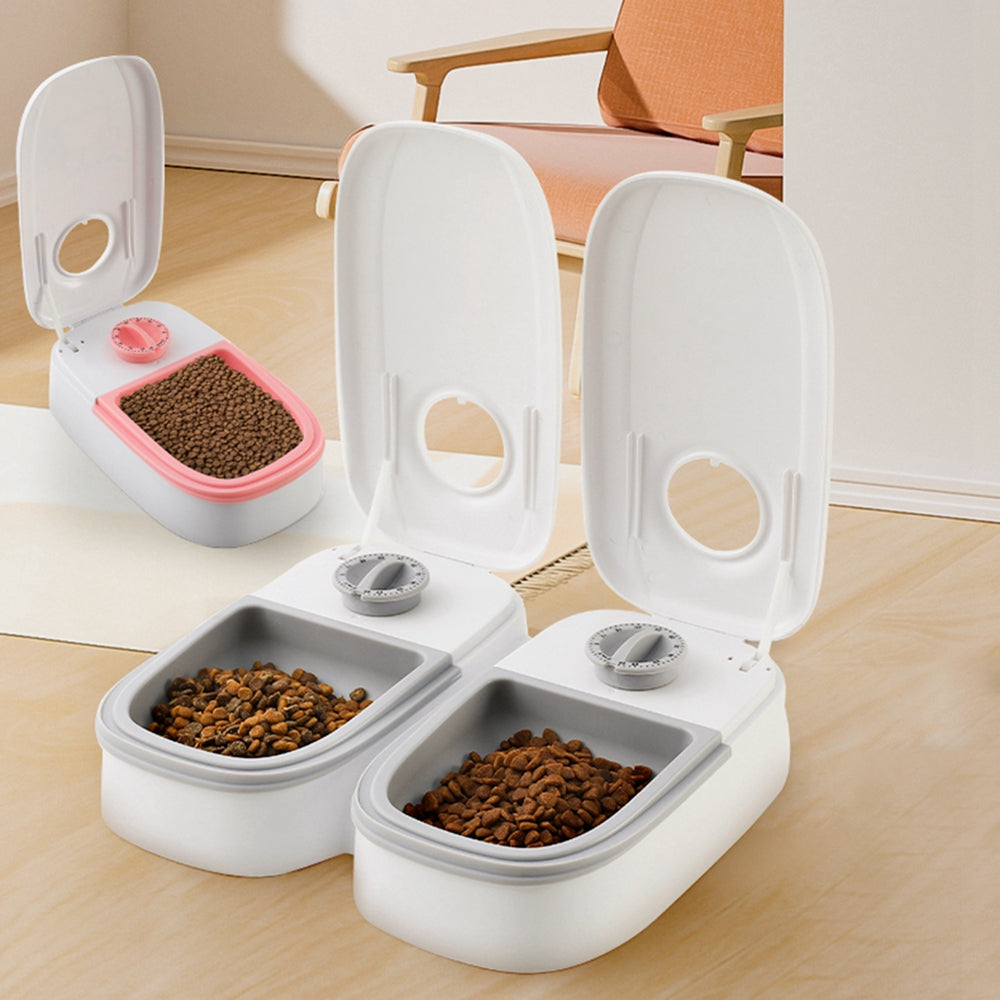 Automatic Smart Pet Feeder with Timer and Stainless Steel Bowl for Cats and Dogs