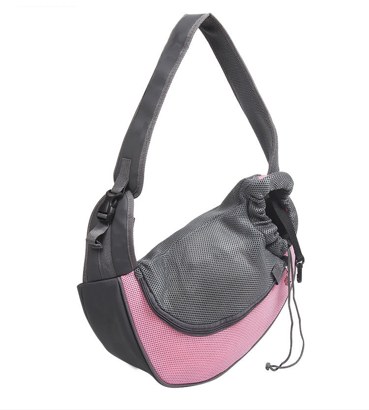 Mesh Oxford Outdoor Pet Carrier Shoulder Bag for Dogs and Cats