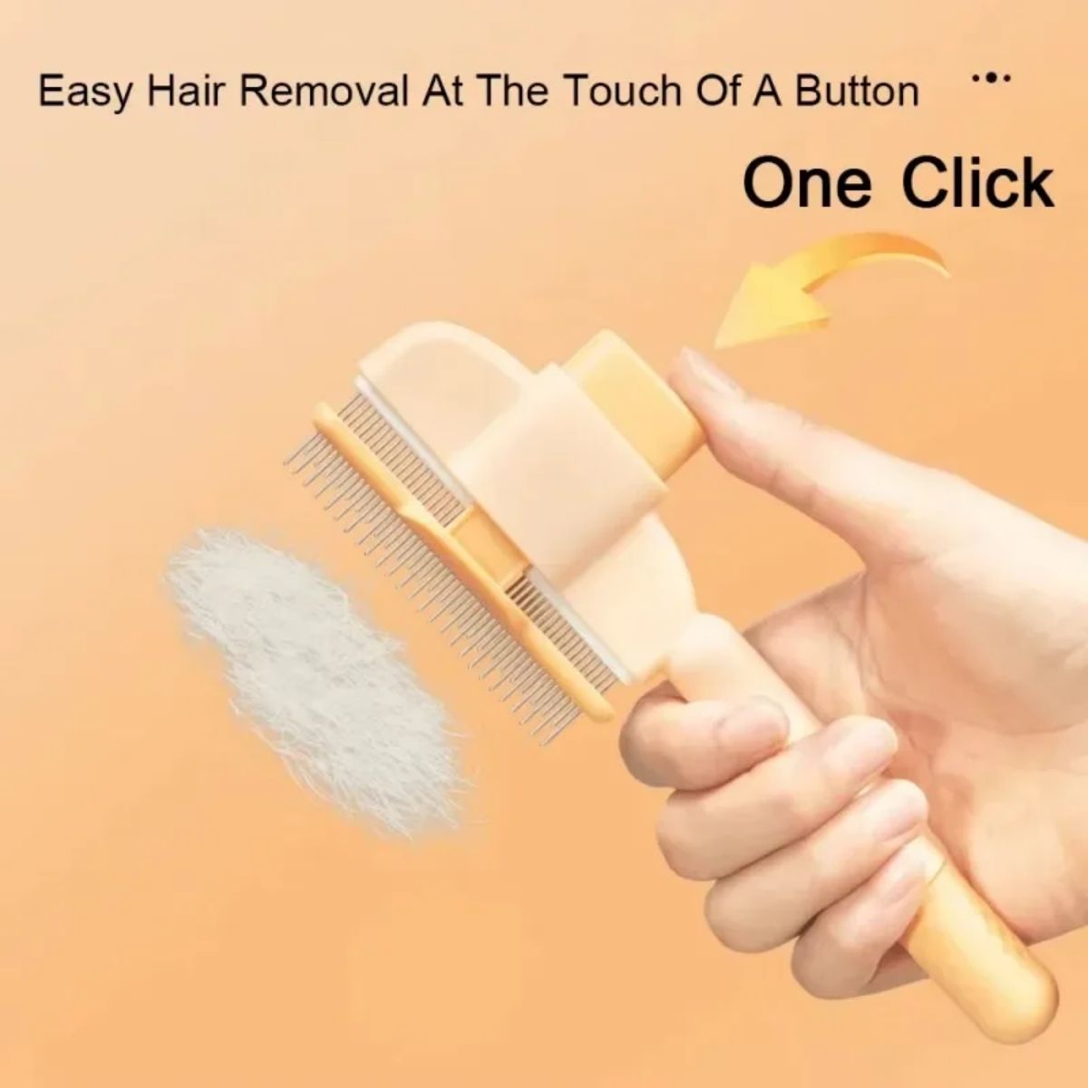 Pet Grooming Brush One-Click Hair Removal for Dogs and Cats