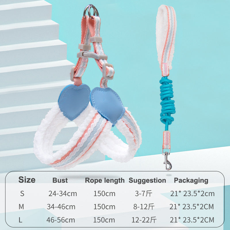 Breathable Summer Dog Harness and Leash for Small to Medium Dogs