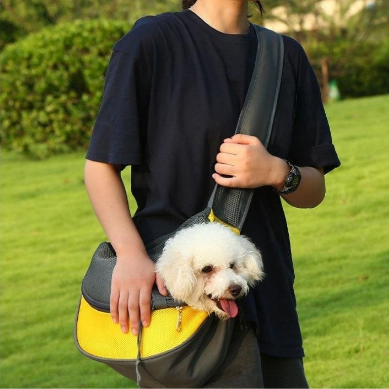 Mesh Oxford Outdoor Pet Carrier Shoulder Bag for Dogs and Cats