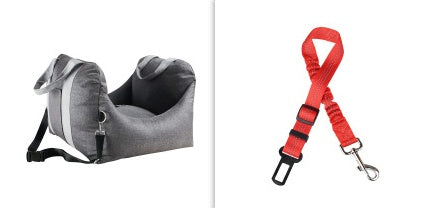 Waterproof Portable Dog Car Seat with Safety Mesh and Breathable Design