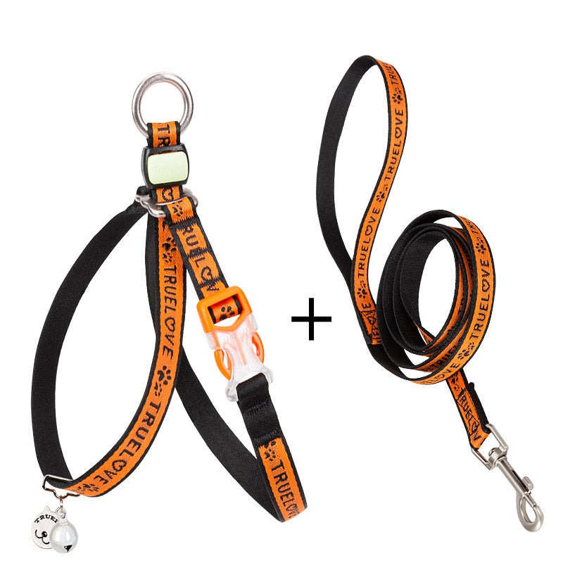 Pet Cat and Small Dog Harness with Bell and Chest Strap