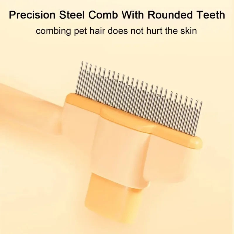 Pet Grooming Brush One-Click Hair Removal for Dogs and Cats