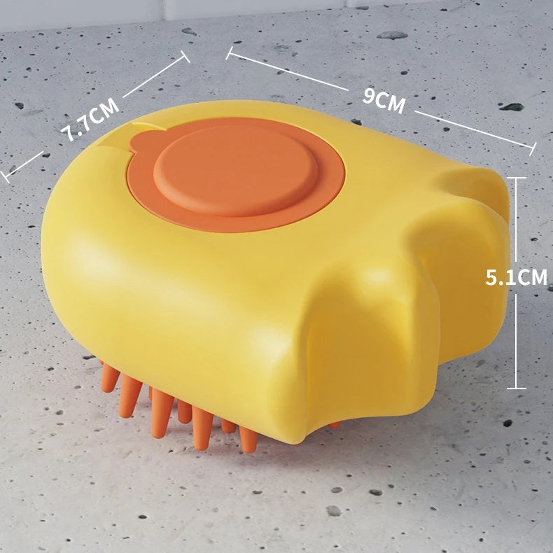 Pet Bath and Massage Brush with Shampoo Box for Dogs and Cats