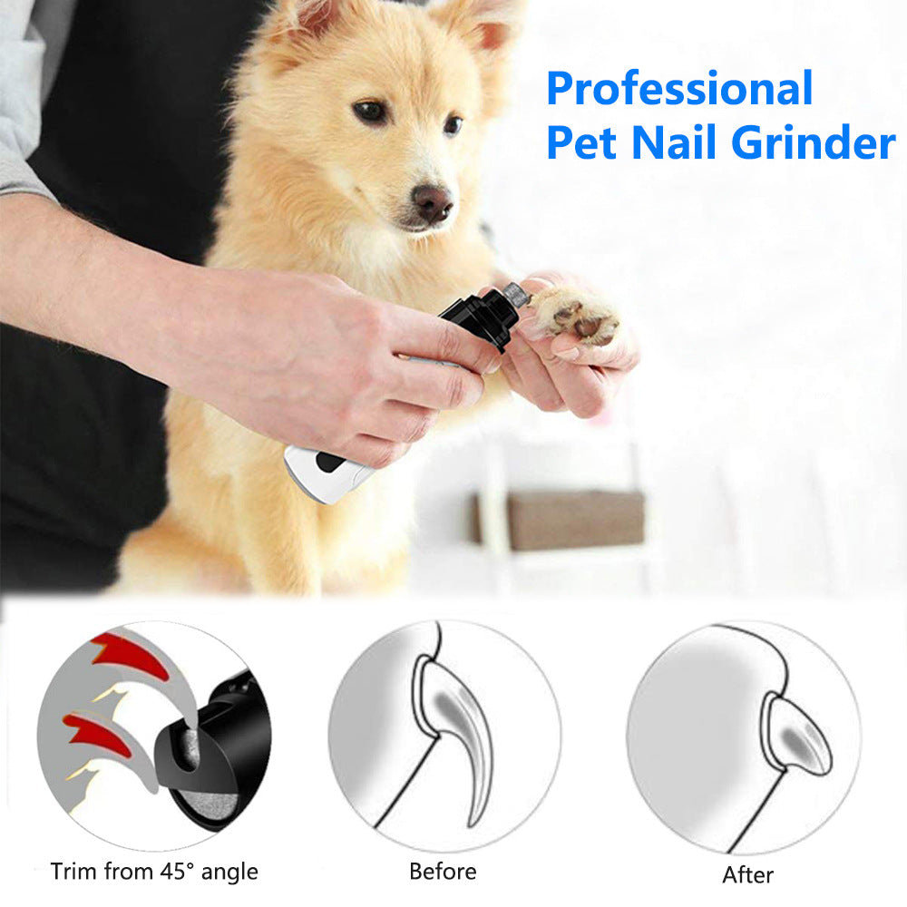 Electric Rechargeable Dog and Cat Nail Grinder Trimmer