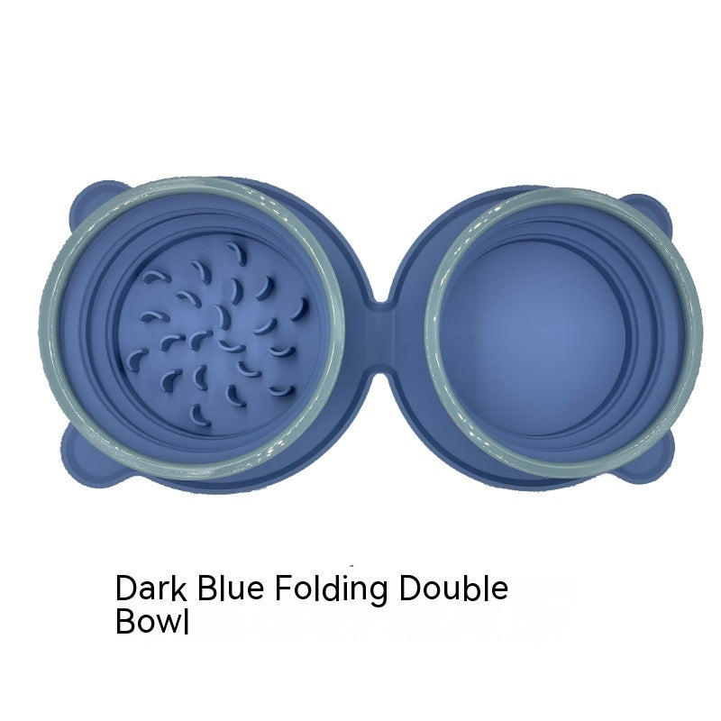 Portable Foldable Silicone Dog and Cat Bowls Non-Slip Travel Feeder