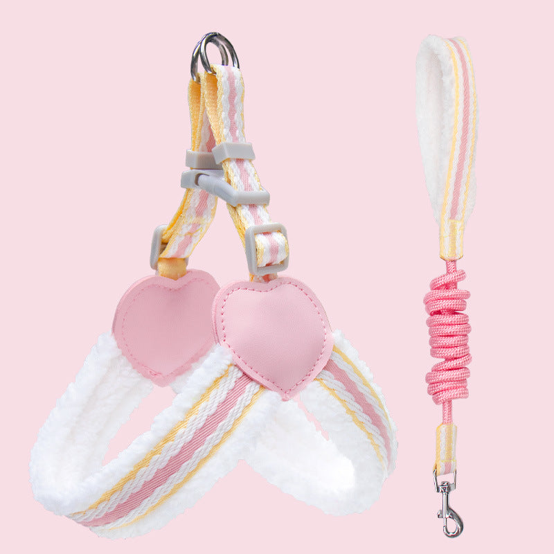 Breathable Summer Dog Harness and Leash for Small to Medium Dogs