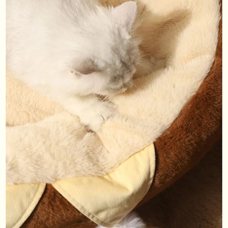 Round Plush Cat and Dog Bed Soft Winter Mattress Cushion