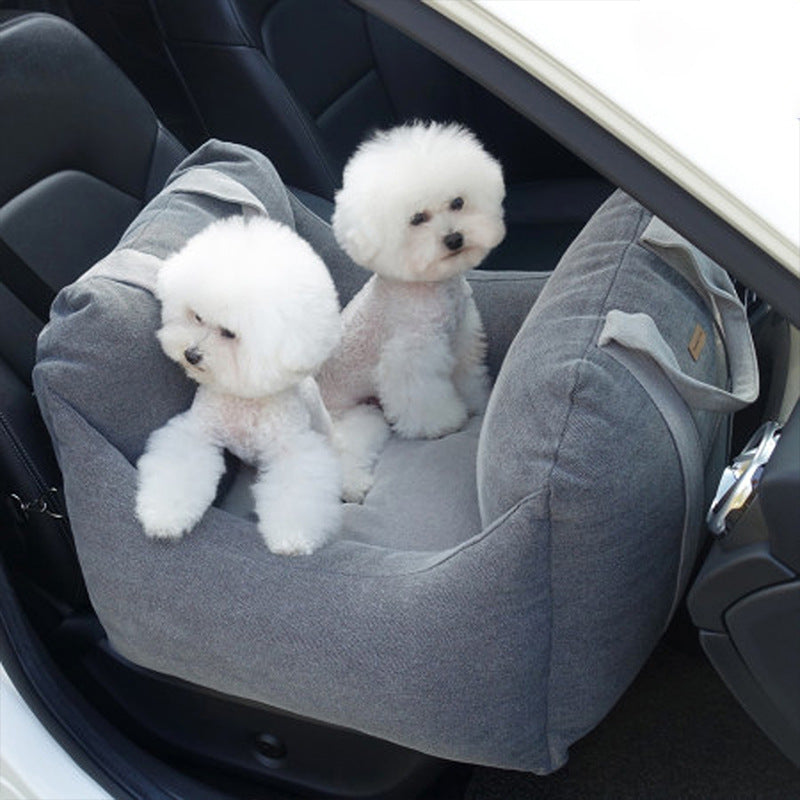 Waterproof Portable Dog Car Seat with Safety Mesh and Breathable Design