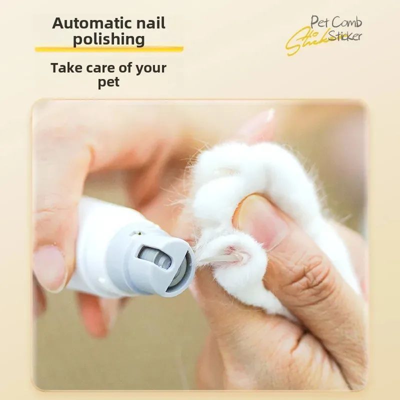 Rechargeable 2-in-1 Electric Pet Nail Trimmer and Grooming Brush