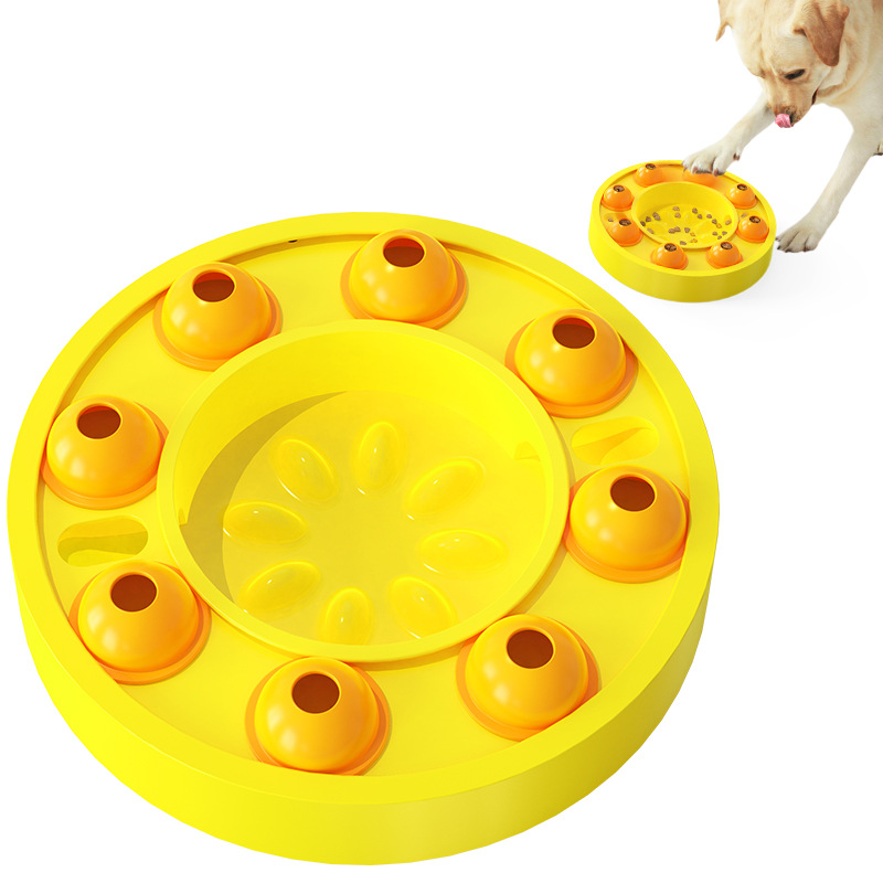 Interactive Dog Puzzle Toy Slow Feeder Treat Dispenser for Large Dogs
