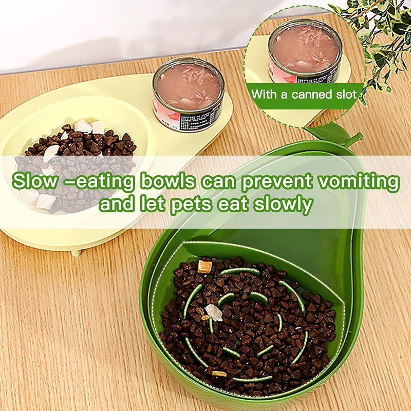 Avocado-Shaped Automatic Water and Slow Feeder for Small Pets