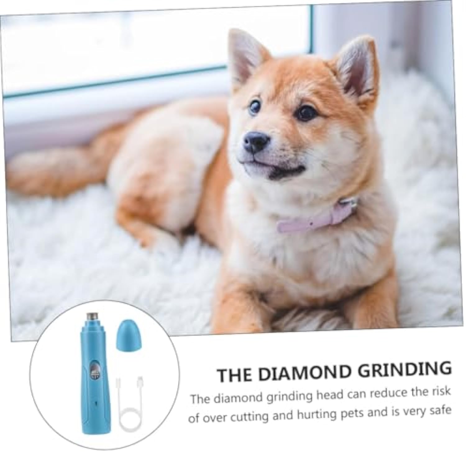 Electric Pet Nail Grinder and Claw Trimmer for Dogs