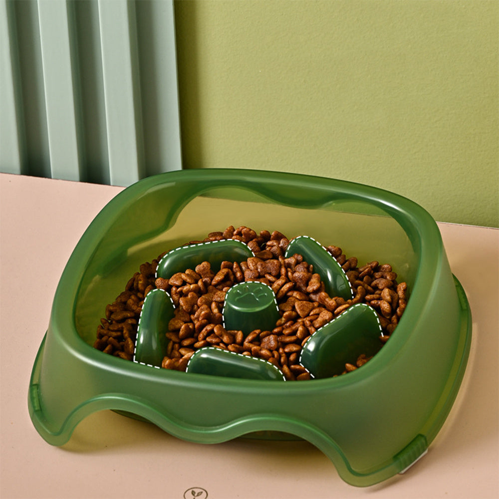 Slow Feed Anti-Choke Dog and Puppy Bowl Plastic Feeder for Pets
