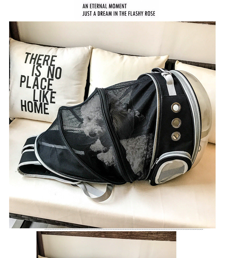 Portable Pet Bubble Backpack Carrier 360° Sightseeing Capsule for Small Pets