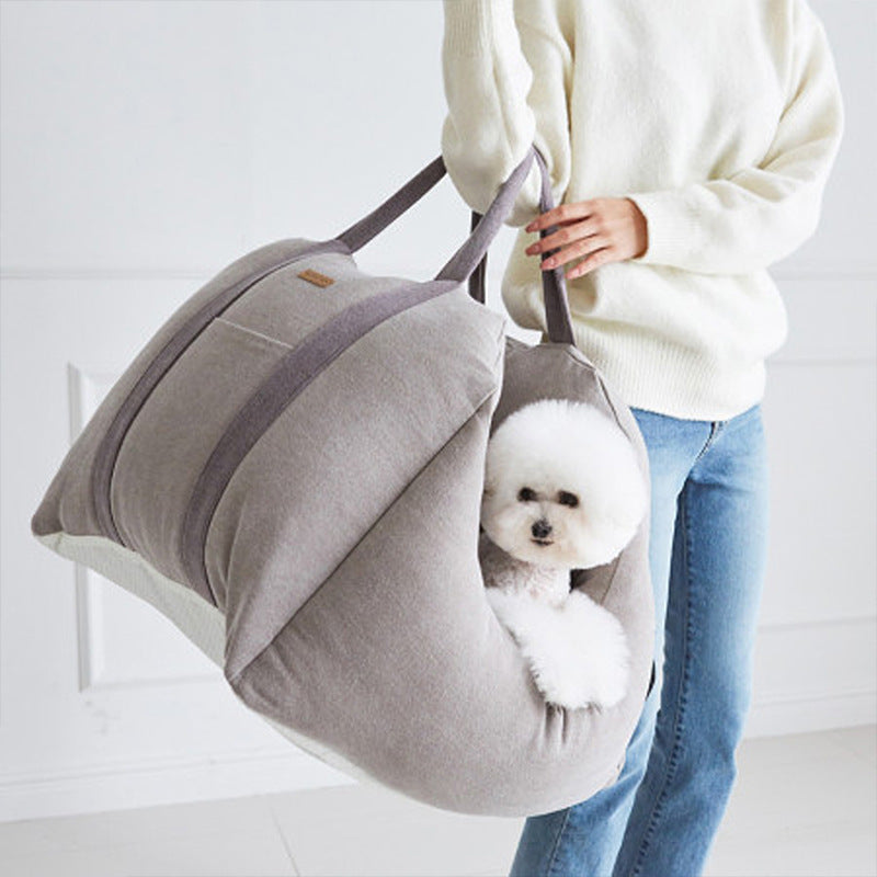 Waterproof Portable Dog Car Seat with Safety Mesh and Breathable Design