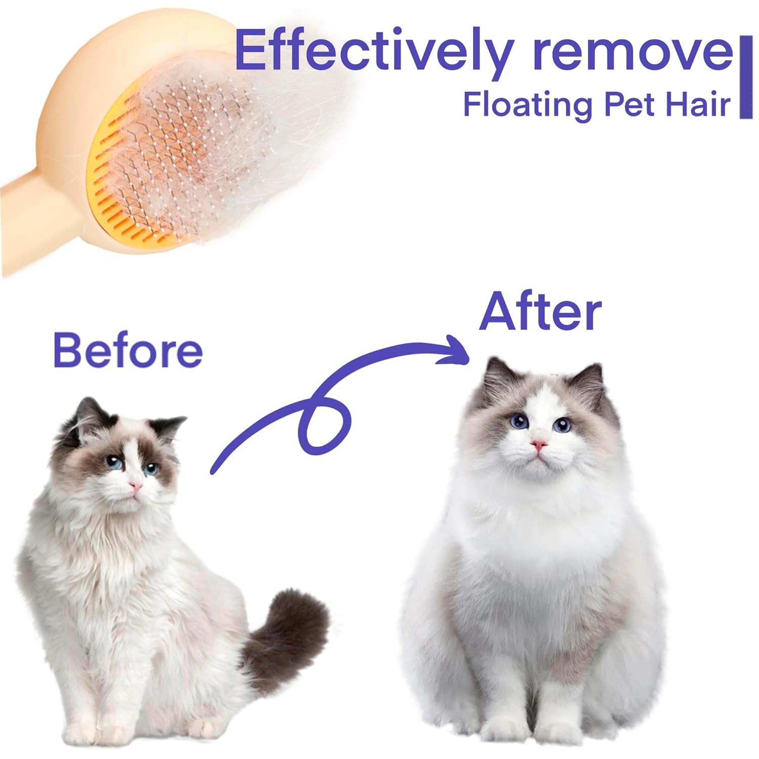 Self-Cleaning Pet Grooming Brush for Cats and Dogs
